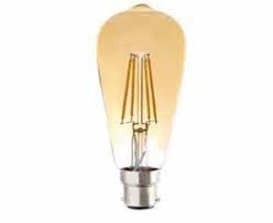 AHUJA INTERNATIONAL ST64 4W Vintage B22 Edison Filament Light Bulbs for cafe, restaurants, hotels, home, office, Warm White ,Pack of 1
