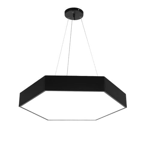 AHUJA INTERNATIONAL Modern Ceiling Chandelier Hanging Led Profile Pendant Light Fixture for Home Decor Office Light, Black Gym, 40 Watts 600 & 1200 MM Warm White, White, Natural White (3in1