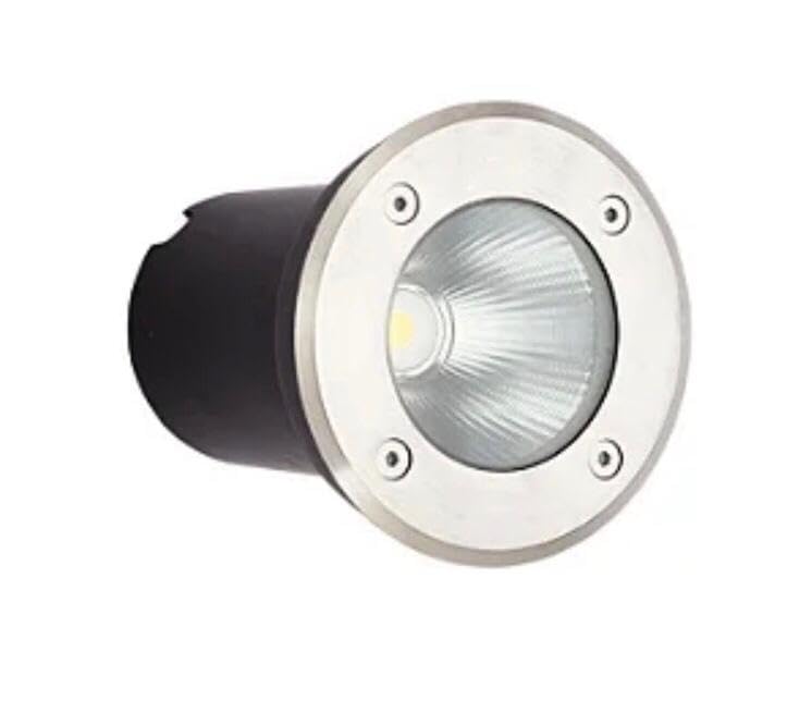 AHUJA INTERNATIONAL Ground Burial Outdoor Path Light Stainless Steal Plate Aluminum Body 220V Direct IP65 Underground Light Buried Recessed Floor Outdoor Lamp Warm White ,2 Year Warranty