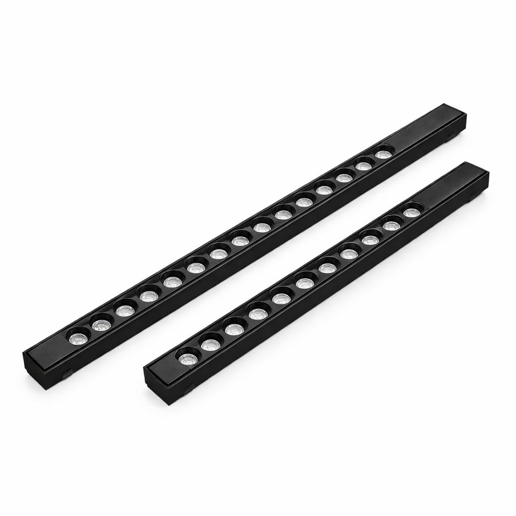AHUJA INTERNATIONAL Cabinet Profile Light 12 Led Laser Blade Linear Black Body Black Reflector Spotlight for Indoor Lighting Aluminium Body Light