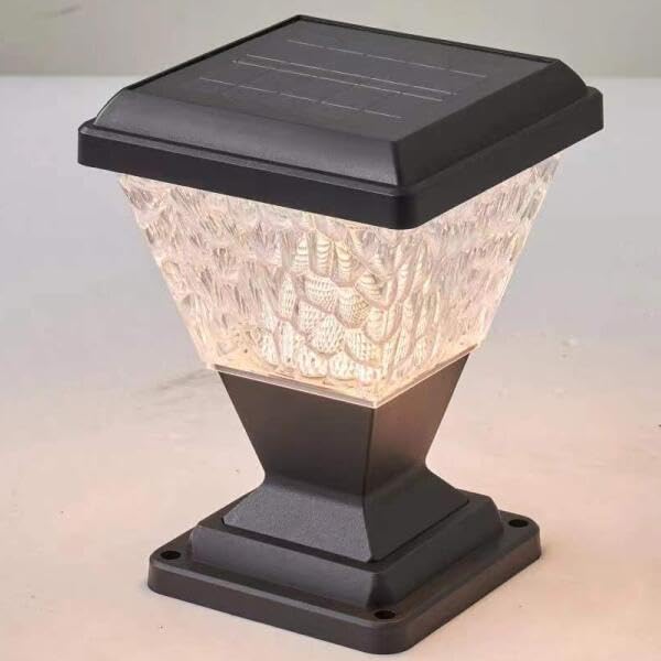 Ahuja International Solar Gate Pillar Lights 10W Decorative for Pillars, Balcony, Terrace, Outdoor Fence Deck Cap Garden Villa Yard Pillar Lighting IP65 Waterproof Light