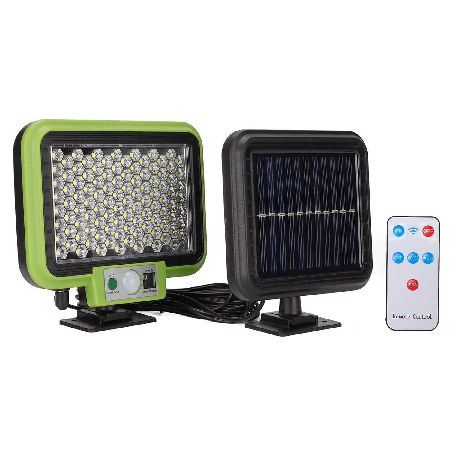 Ahuja International Solar Flood Light Split Type (120 lm) 35W Solar Panel Motion Sensor Rechargeable Outdoor Solar Flood Lights Rechargeable Solar Garage Lights