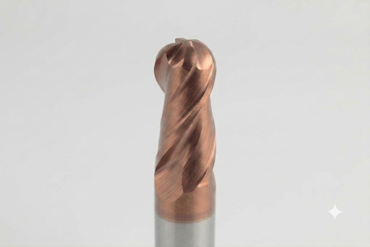 Ballnose Carbide 2 Flute Endmill 55 HRC( 1 to 5mm) Pack of 2